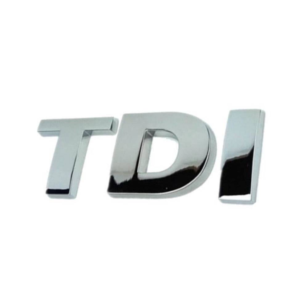 Ornament emblema metalica adeziva, TDI crom