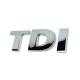 Ornament emblema metalica adeziva, TDI crom