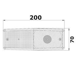 Dispersor lampa spate 200x70, FT-007-K Fristom