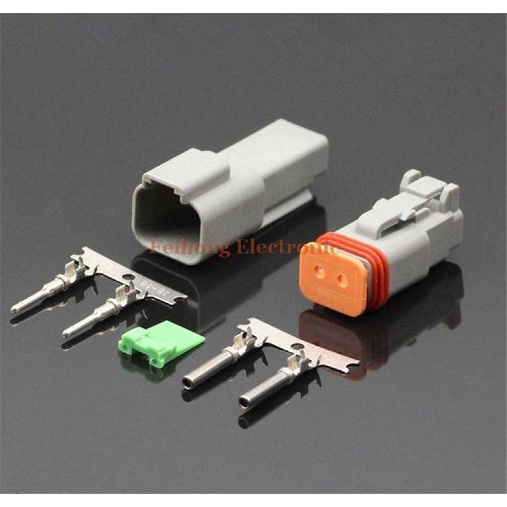 Mufa conector fisa tata cu 2 pini -mama, tip Deutsch DT06-2S / WTY DS M05 Mufa conector fisa tata cu 2 pini -mama, tip Deutsch DT06-2S / WTY DS M05