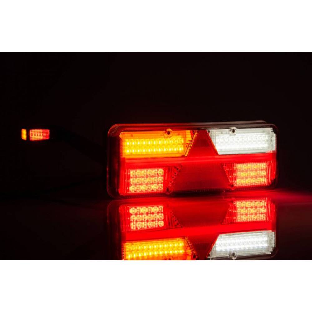 Lampa stop 400x153, 6 functii, stanga, mufa Kingpoint FT-500-136LED + FT145 + Amp Fristom
