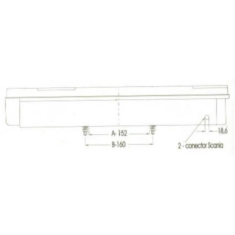 Lampa spate 516x130, 7 functii, dreapta, Volvo F12-16, FH, Scania 4PG, L2022 TruckLed