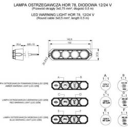 Proiector stroboscopic 4 LED-uri 12-24V, 6W, LDO 2258 Horpol