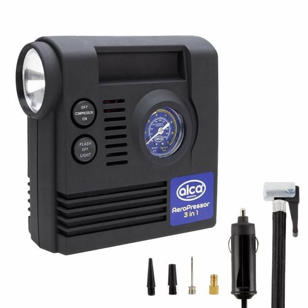Compresor aer 12V, 3 in 1, 300psi, cu lanterna 233.00 Alca