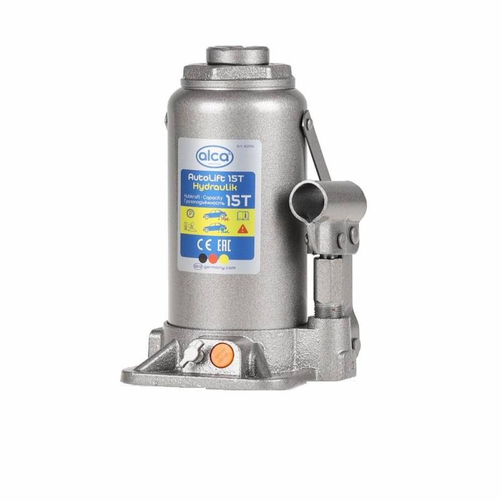 Cric hidraulic 15T, cursa ridicare de la 225 la 425mm, cu maner,  433.15 Alca