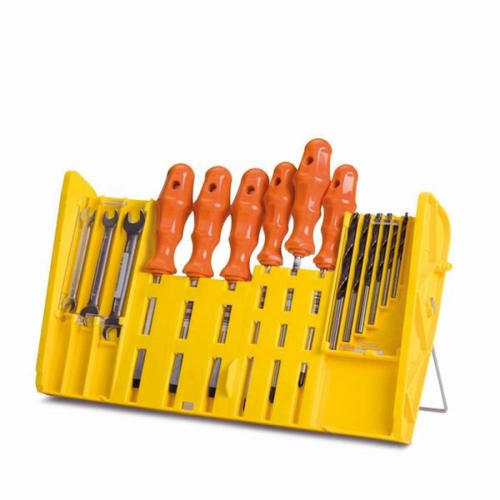 Ladă scule mică 380x220x270 mm cu sertar și tavă mobilă 10946A HANDY