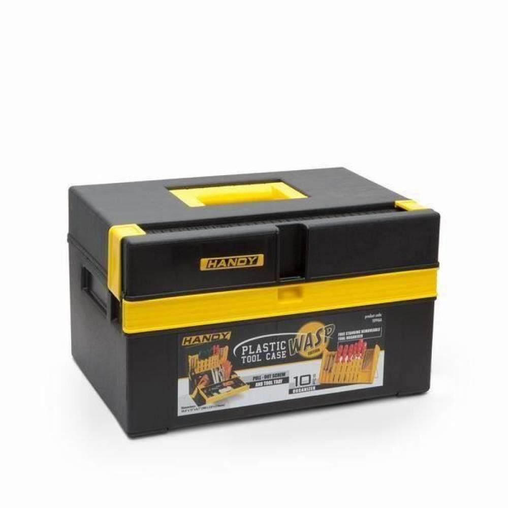 Ladă scule mică 380x220x270 mm cu sertar și tavă mobilă 10946A HANDY