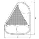 Dispersor 175x220, cu triunghi si ceata, stanga, FT-077 KLPM Fristom