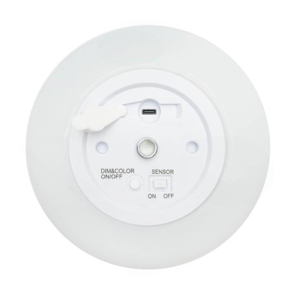 Veioza cu incarcare solara si USB, cu senzor lumina, intrerupator, baterie 3.7V, 1200Mah, aurie, Garden Of Eden 69931