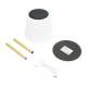 Veioza cu incarcare solara si USB, cu senzor lumina, intrerupator, baterie 3.7V, 1200Mah, aurie, Garden Of Eden 69931
