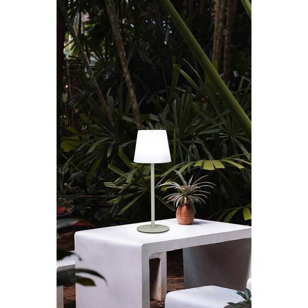 Veioza cu incarcare solara si USB, cu senzor lumina, intrerupator, baterie 3.7V, 1200Mah, aurie, Garden Of Eden 69931
