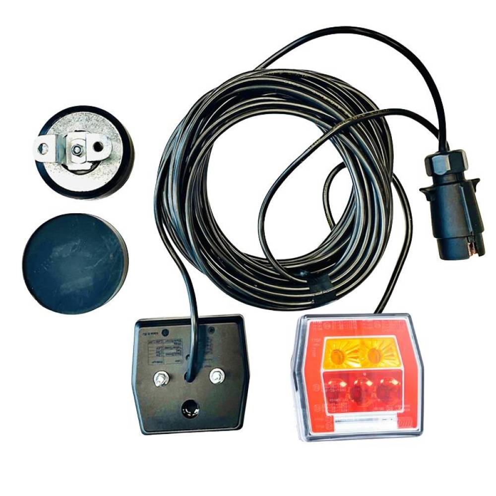 Kit lampi remorca, cu magnet si cablu 2x 7m, fisa 7 pini, RLZ06-04 Fristom Kit lampi remorca, cu magnet si cablu 2x 7m, fisa 7 pini, RLZ06-04 Fristom