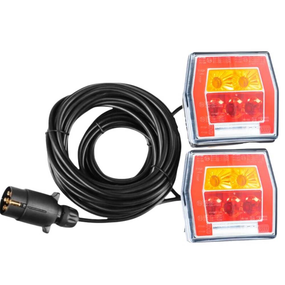 Kit lampi remorca, cu magnet si cablu 2x 7m, fisa 7 pini, RLZ06-04 Fristom Kit lampi remorca, cu magnet si cablu 2x 7m, fisa 7 pini, RLZ06-04 Fristom