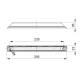 Lampa gabarit 255x24, LED, rosie, LD473 Horpol