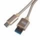 Cablu incarcator USB Tip C, 1m, auriu Gold 511.38 Heyner