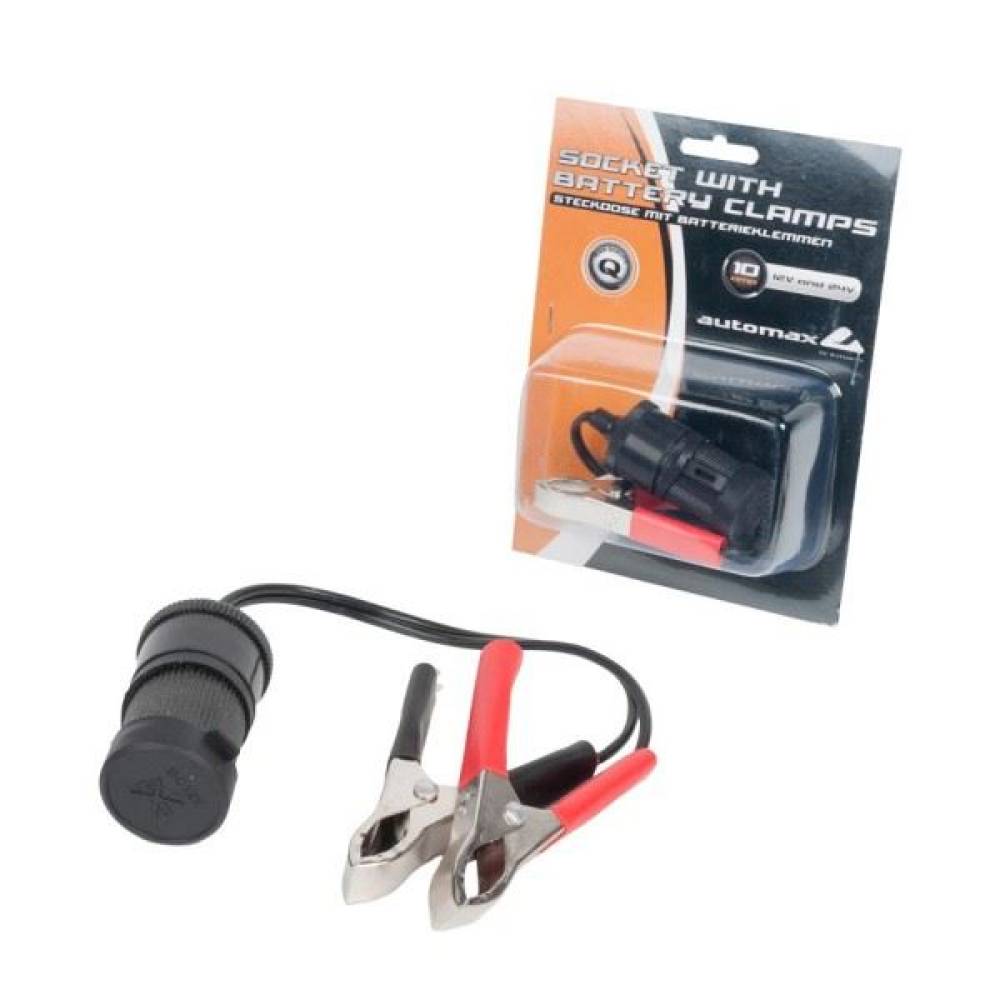 Mufa bricheta cu clesti baterie 12/24V, cablu 10cm, 0528 Automax