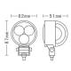 Proiector lucru fi 82, LED, 9-30V, 660lm, spot, L0094S