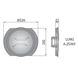 Aparatori proiector rotund pentru FERVOR LUM1, fi220mm, A.25360 Wesem