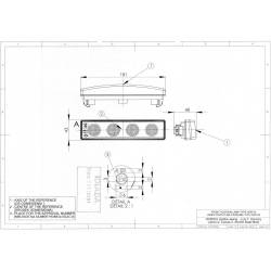 Lampa gabarit 180x45, LED, galbena , Scania 4&R, LD746 Horpol