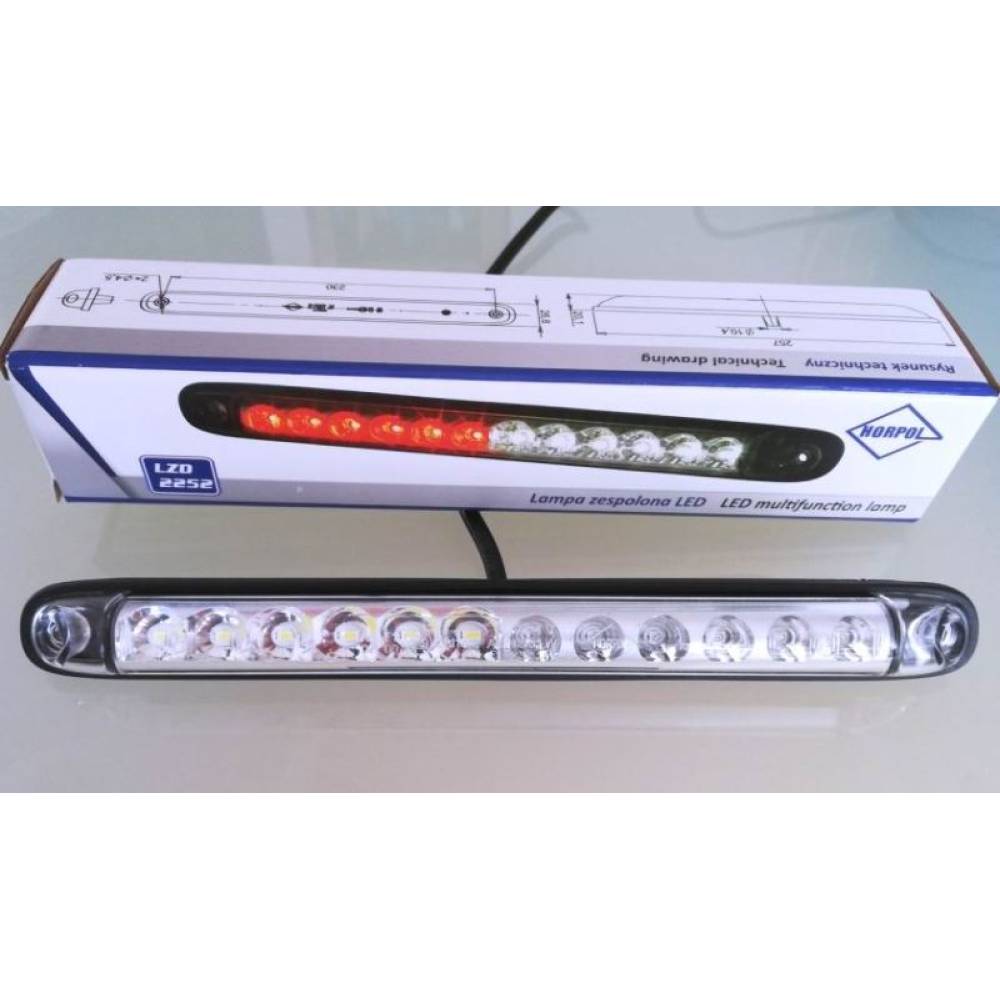 Lampa ceata cu mers inapoi, 257mm, 12 LED-uri, LZD 2252 Horpol