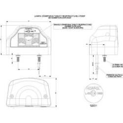 Lampa numar cu cocoasa, 97x65, 3 LED-uri, LTD229 Horpol