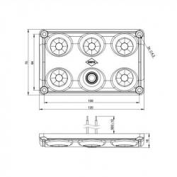 Lampa interior plafoniera 120x75, LED, 2 moduri, cu intrerupator LWD 2153 Horpol