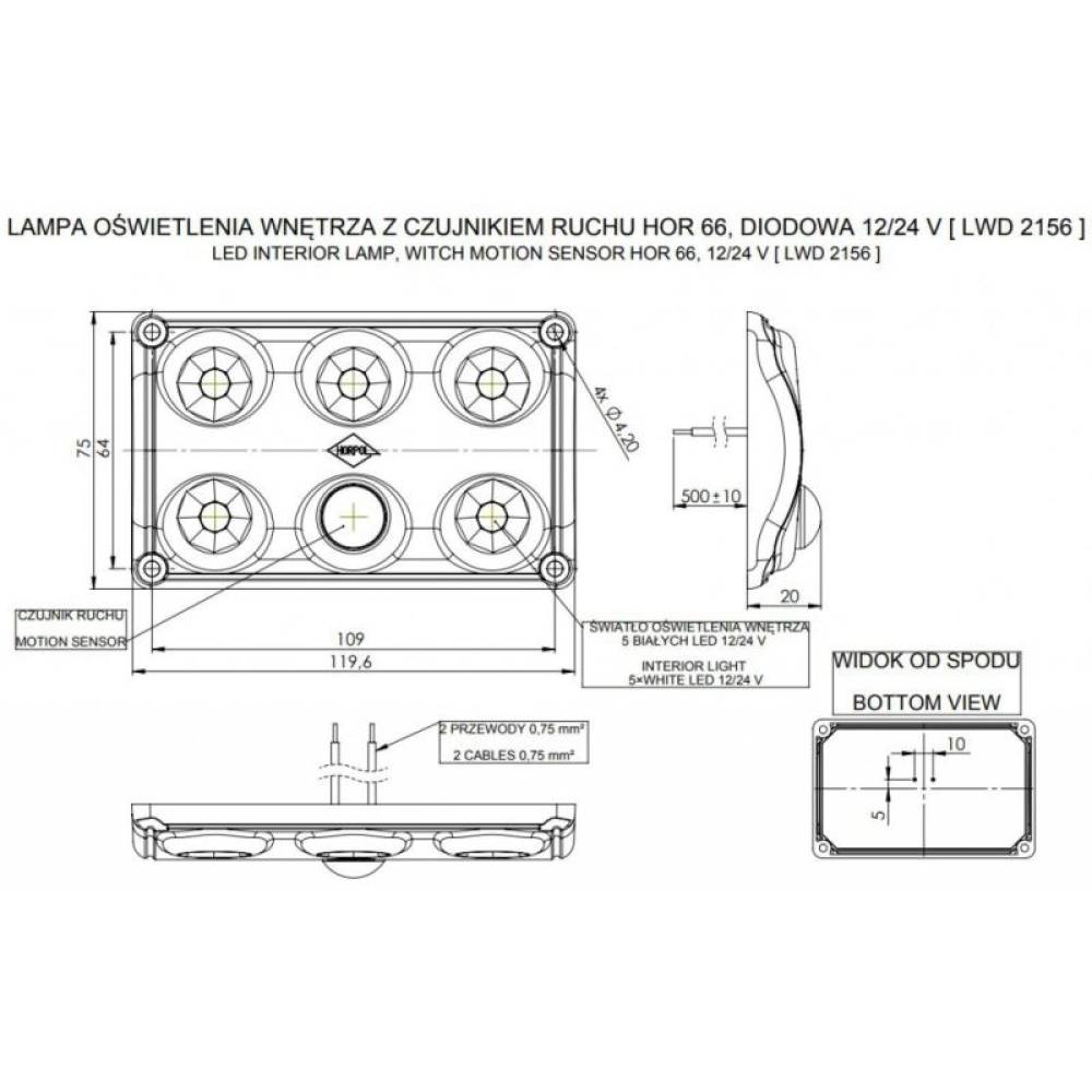 Lampa interior plafoniera cu LED-uri, cu senzor de miscare LWD2156 Horpol Lampa interior plafoniera cu LED-uri, cu senzor de miscare LWD2156 Horpol