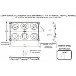 Lampa interior plafoniera cu LED-uri, cu senzor de miscare LWD2156 Horpol