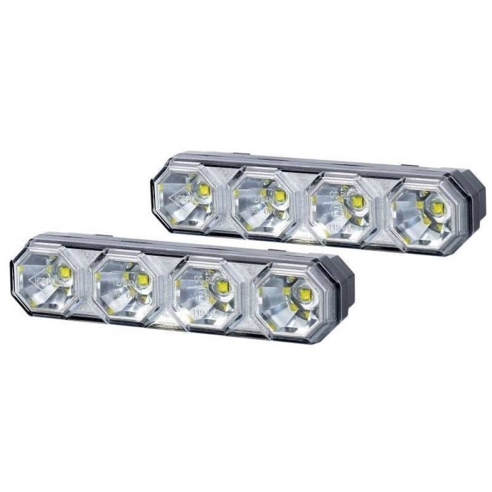 Proiector zi, 12-24V, 125.5x28.5mm, LED DRL, set 2 proiectoare, LDR 2106 Horpol