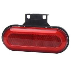 Lampa gabarit 124x49, LED, contur luminat, rosie, cu suport, 12-24V, W198 1400 Was