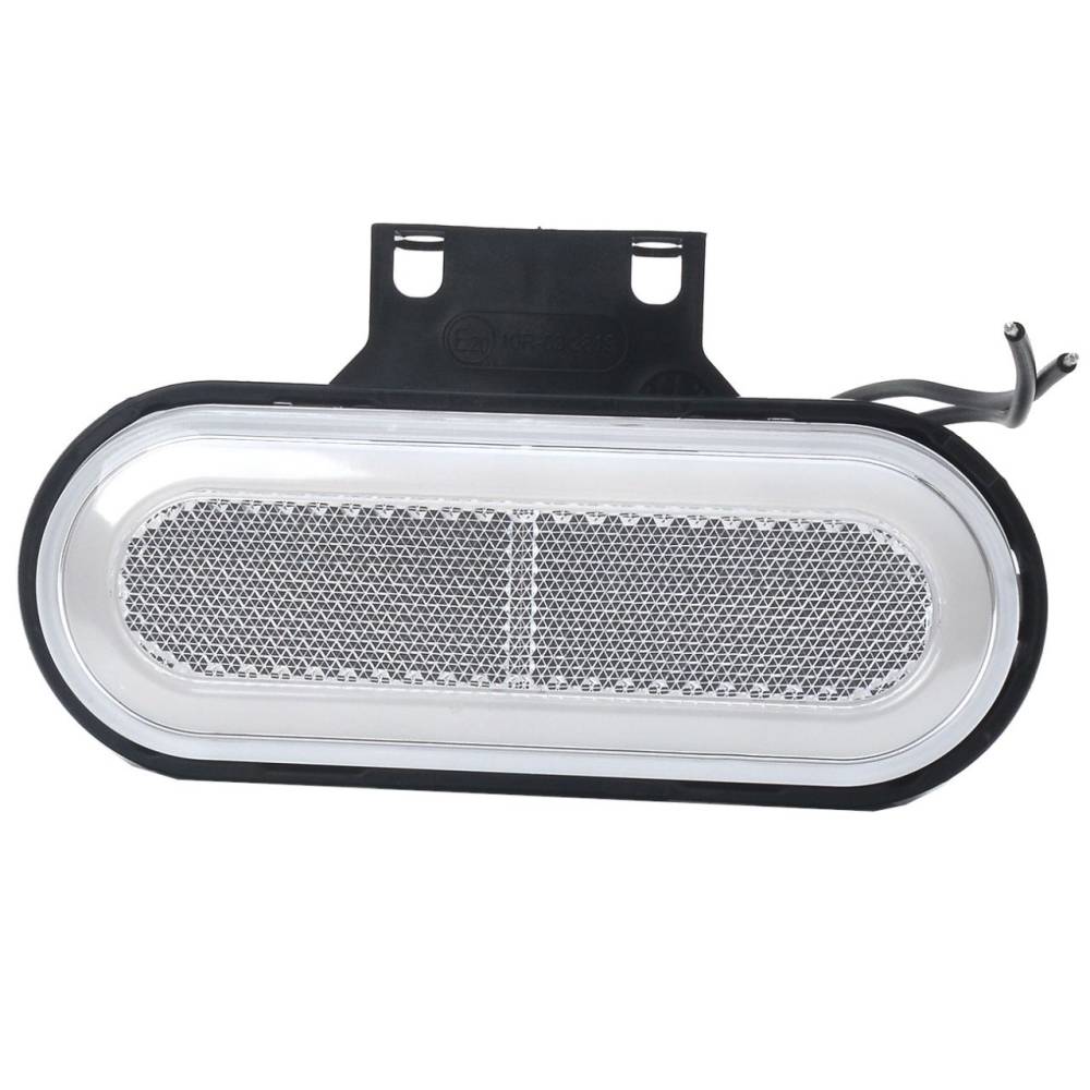 Lampa gabarit 124x49, LED, contur iluminat, cu suport, alba, W198 1401 Was