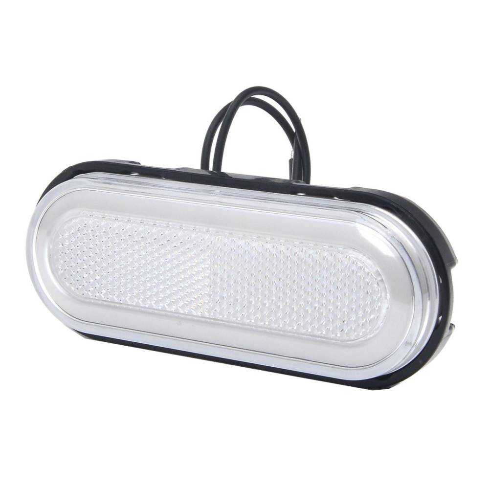 Lampa gabarit 124x49, LED, contur iluminat, cu suport, alba, W198 1401 Was