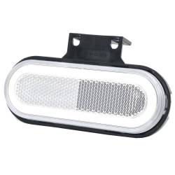Lampa gabarit 124x49, LED, contur iluminat, cu suport, alba, W198 1401 Was