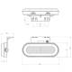 Lampa gabarit 124x49, LED, cu semnalizare, contur iluminat, suport, galbena, W198 1420 Was