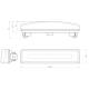 Lampa gabarit 180x43, LED-uri, NEON, alba, cu mufa, Scania 4&R W19ON 1349/I Was Lampa gabarit 180x43, LED-uri, NEON, alba, cu mufa, Scania 4&R W19ON 1349/I Was