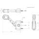 Lampa gabarit cu brat oblic, h169, LED, cu senzor si sirena mers inapoi, dreapta, LDCC 2714 Horpol