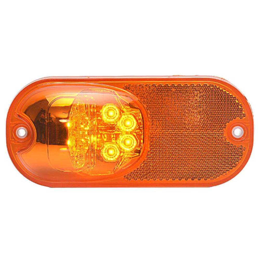 Lampa gabarit 159x74, LED, cu semnalizare, suport, galbena, W161 1152 Was