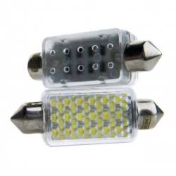Set 2 becuri sofit 12V/C10W 36mm 27 Led-uri, dispersor, H.Lucas 85317