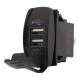 Priza cu 2 USB-uri 12/24V, 3.1A, lumina albastra, 42557 CarCo