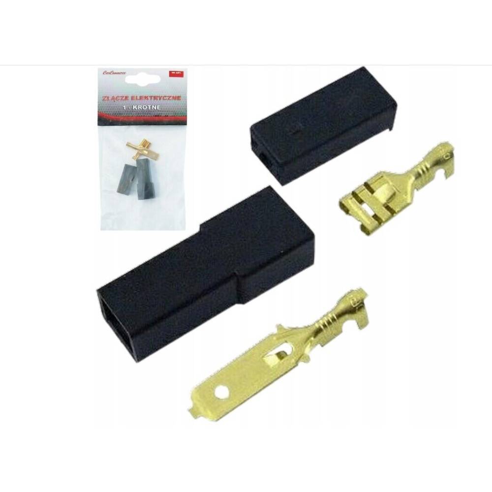 Mufe mama-tata cu 1 papuc, papuci electrici 6.3mm, cu stop si protectie,  42327 CarCo