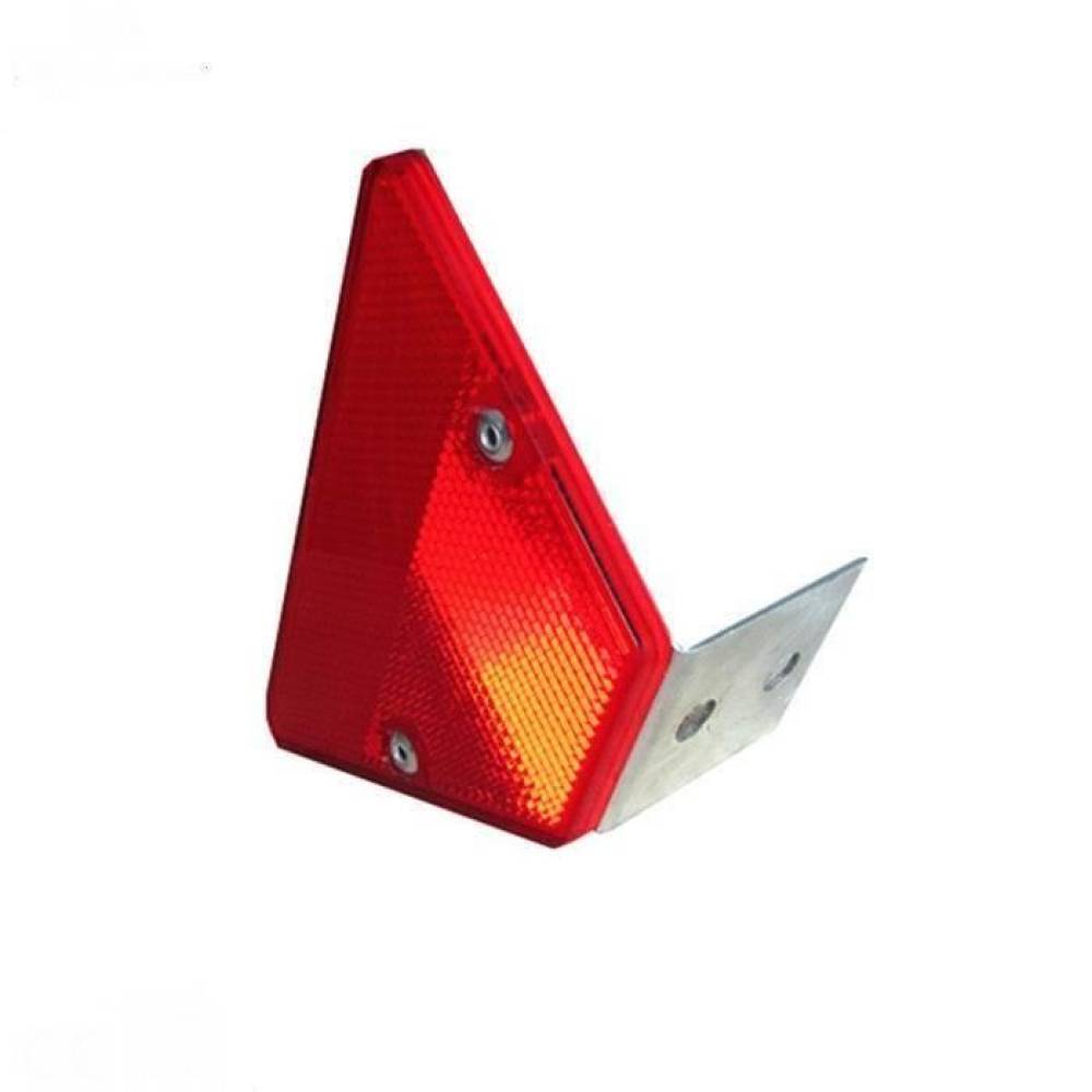 Catadioptru trapez rosu, stradal/auto talpa metal, 12x8cm Aplex  APL-0925