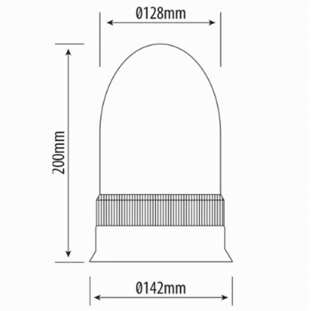 Girofar 12/24V, h200, 80 LED-uri, prindere cu 3 suruburi, CA 6055C 247Lighting