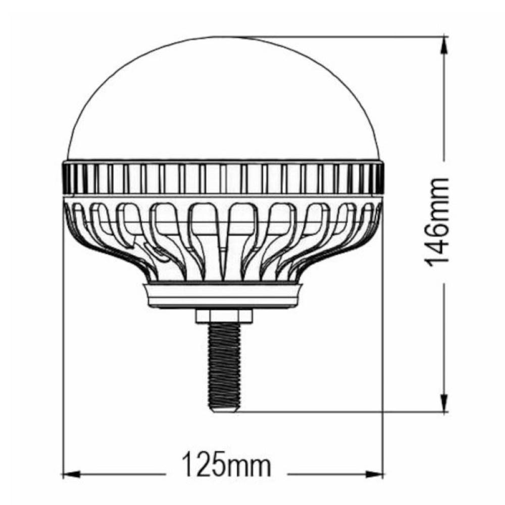 Girofar 12/24V, h146, 60 LED-uri, 1 surub, Trekker CA 8182 247Lighting