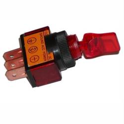 Intrerupator ON/OFF iluminat LED, 2 faze, Rosu PRK0016B 