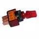 Intrerupator ON/OFF iluminat LED, 2 faze, Rosu PRK0016B 