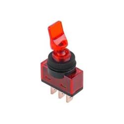 Intrerupator ON/OFF iluminat LED, 2 faze, Rosu PRK0016B 