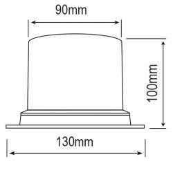 Girofar 12/24V, h100, 36 LED-uri, 3 suruburi, galben CA 7045 247Lighting