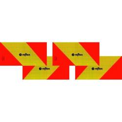 Set 4 placi reflectorizante vehicul scurt 285x130mm, Reflex 4002M