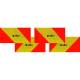 Set 4 placi reflectorizante vehicul scurt 285x130mm, Reflex 4002M