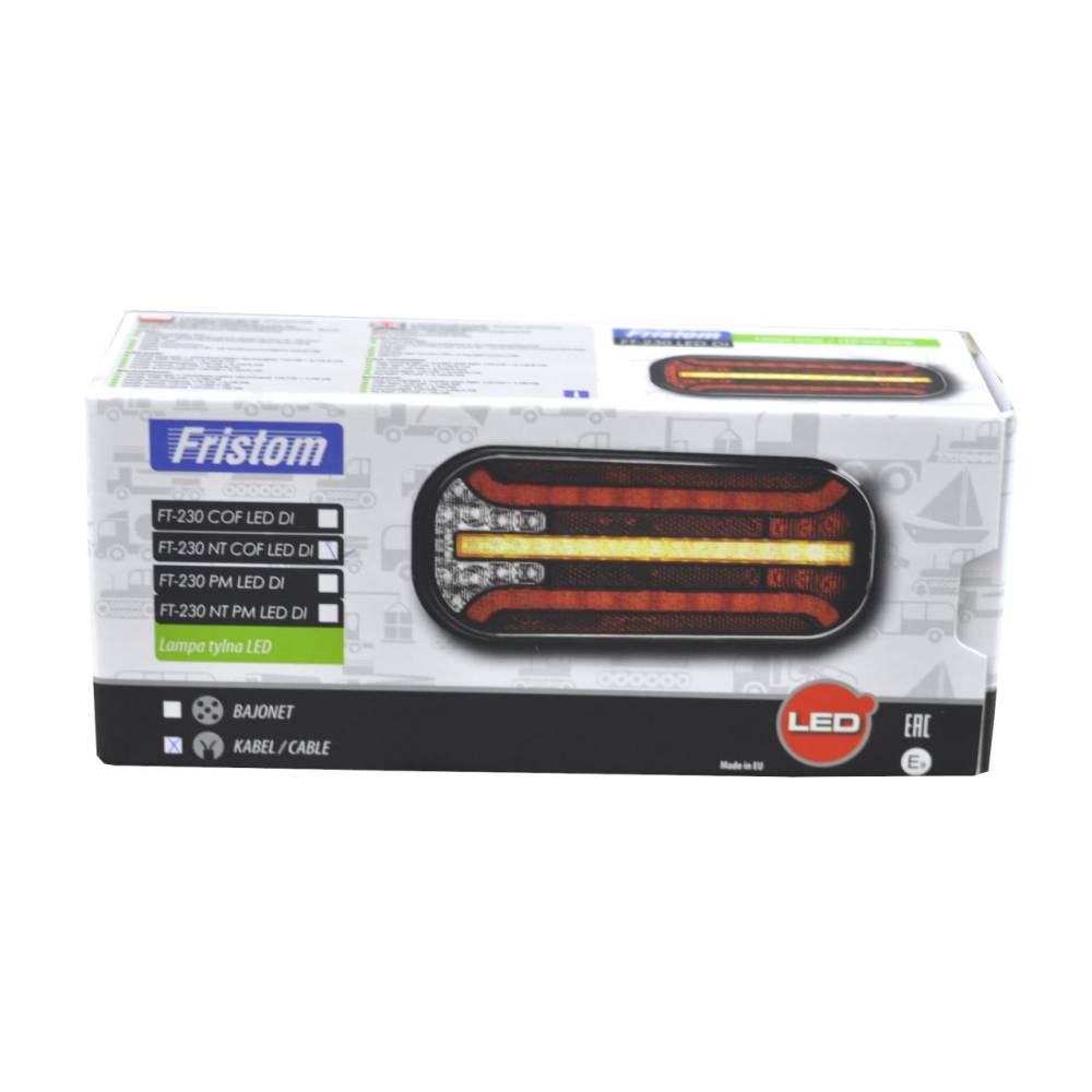 Lampa spate 214x95, cu numar, mers inapoi, semnalizare dinamica FT-230 COF LED Di Fristom Lampa spate 214x95, cu numar, mers inapoi, semnalizare dinamica FT-230 COF LED Di Fristom